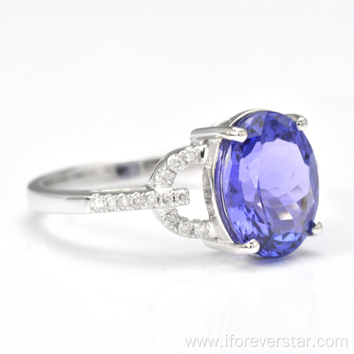 Ring Value Natural Tanzanite 925 Silver Jewelry